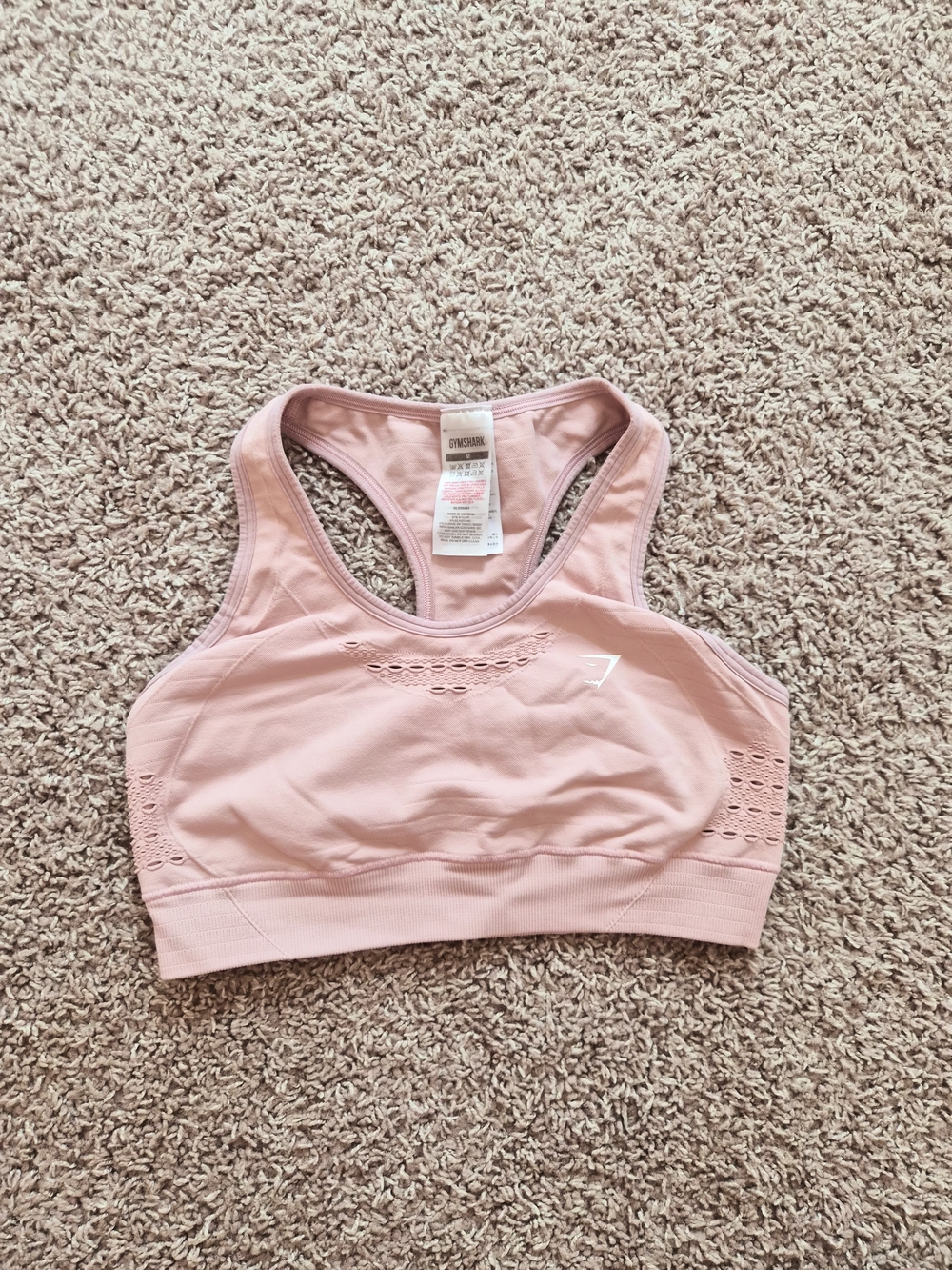 Gymshark Pink Seamless Racerback Sports Bra